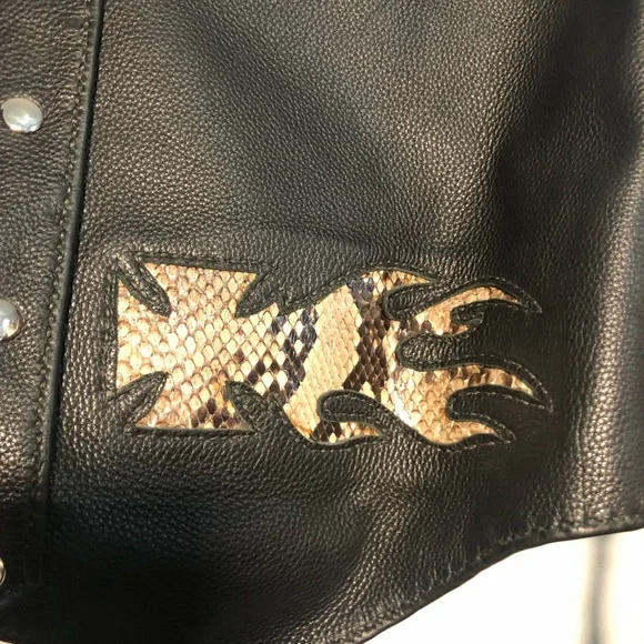 Motorcycle Leather Vest.